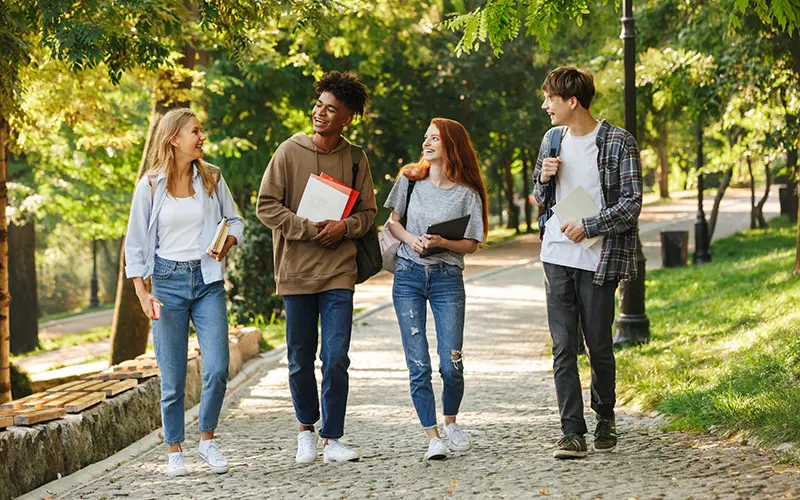 students at college