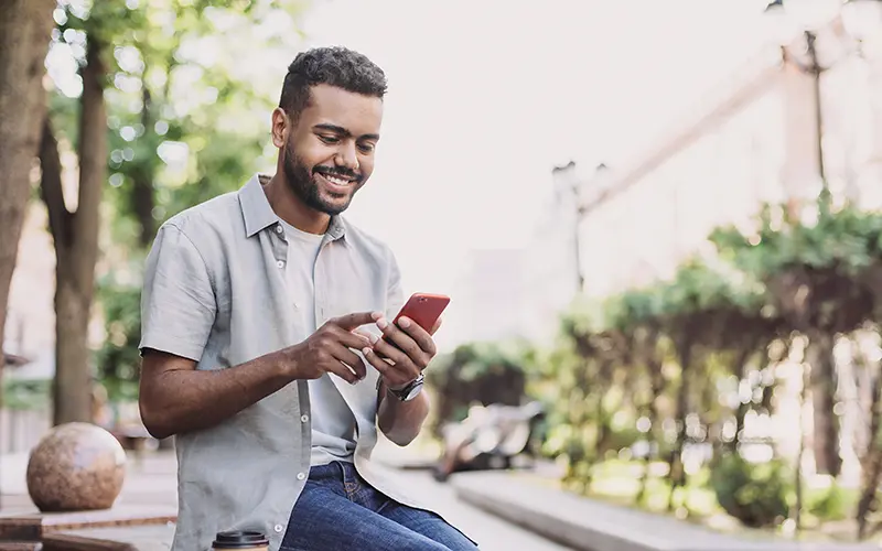 man on cell phone
